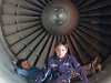 Boys in Aircraft Engine Housing